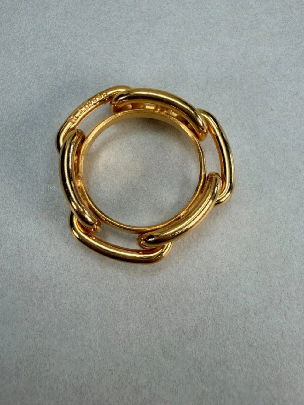 Hermes Chaine d'Ancre Scarf Ring Gold Hardware Elegant Accessory